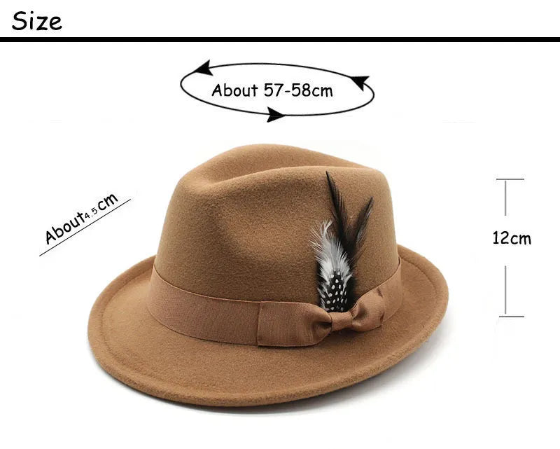 Billycock Feather Fur Felt Hat